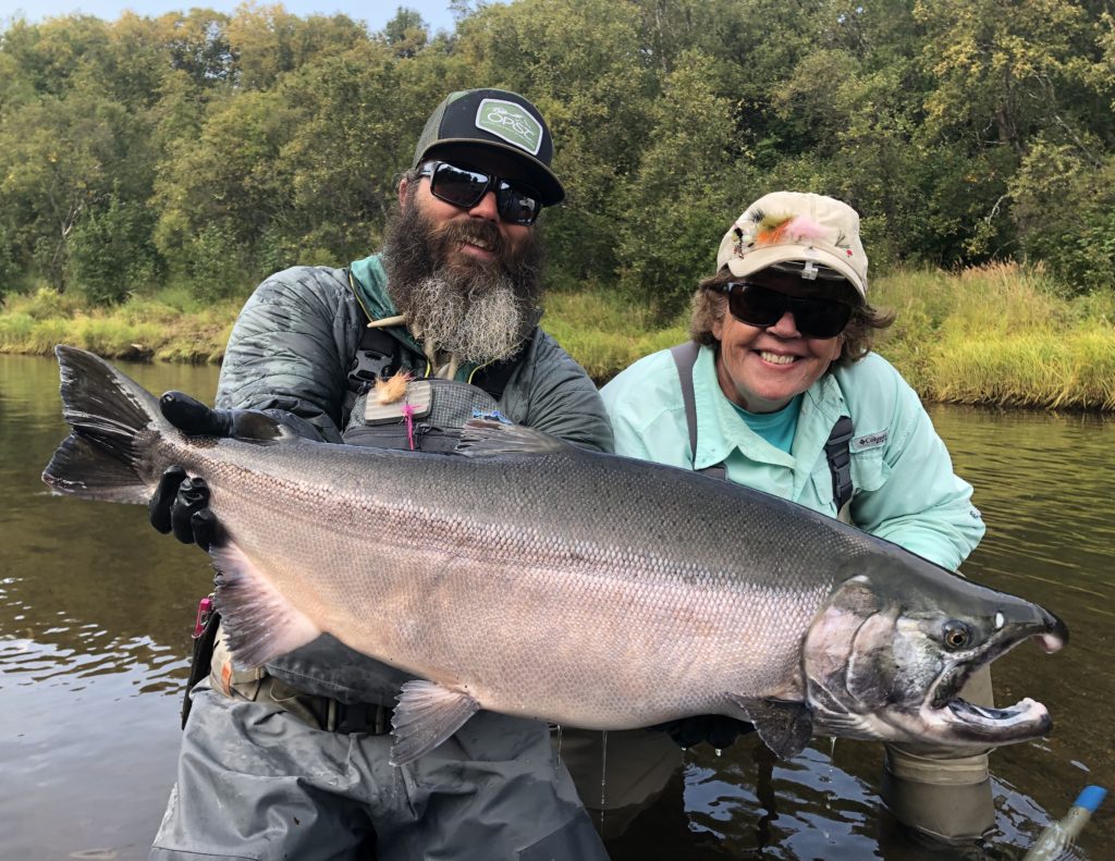 Huge Silver Salmon on the Naknek River, Alaska